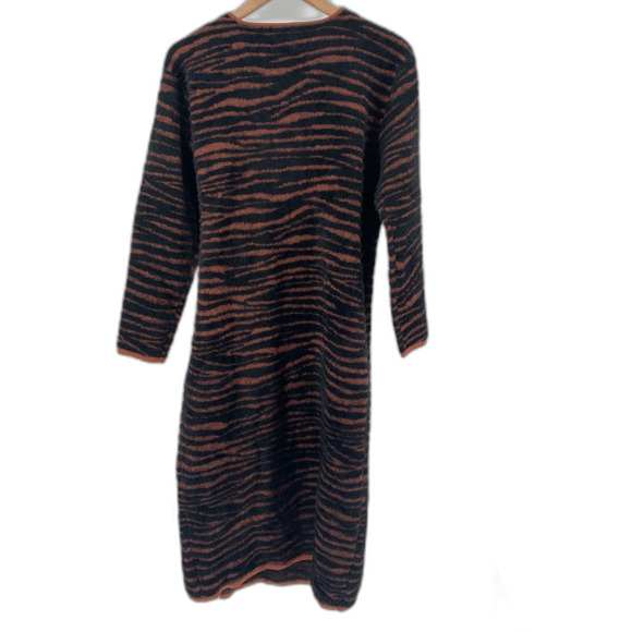 J.O.A. animal print long sleeve wrap sweater dress small - Picture 2 of 9